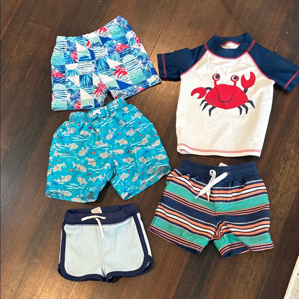 Kids' Beach Swim bundle with bathing suits and rash guard